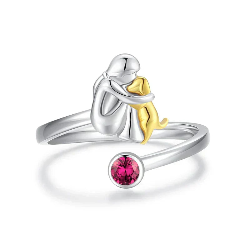Rose - Ring with Dog Icon