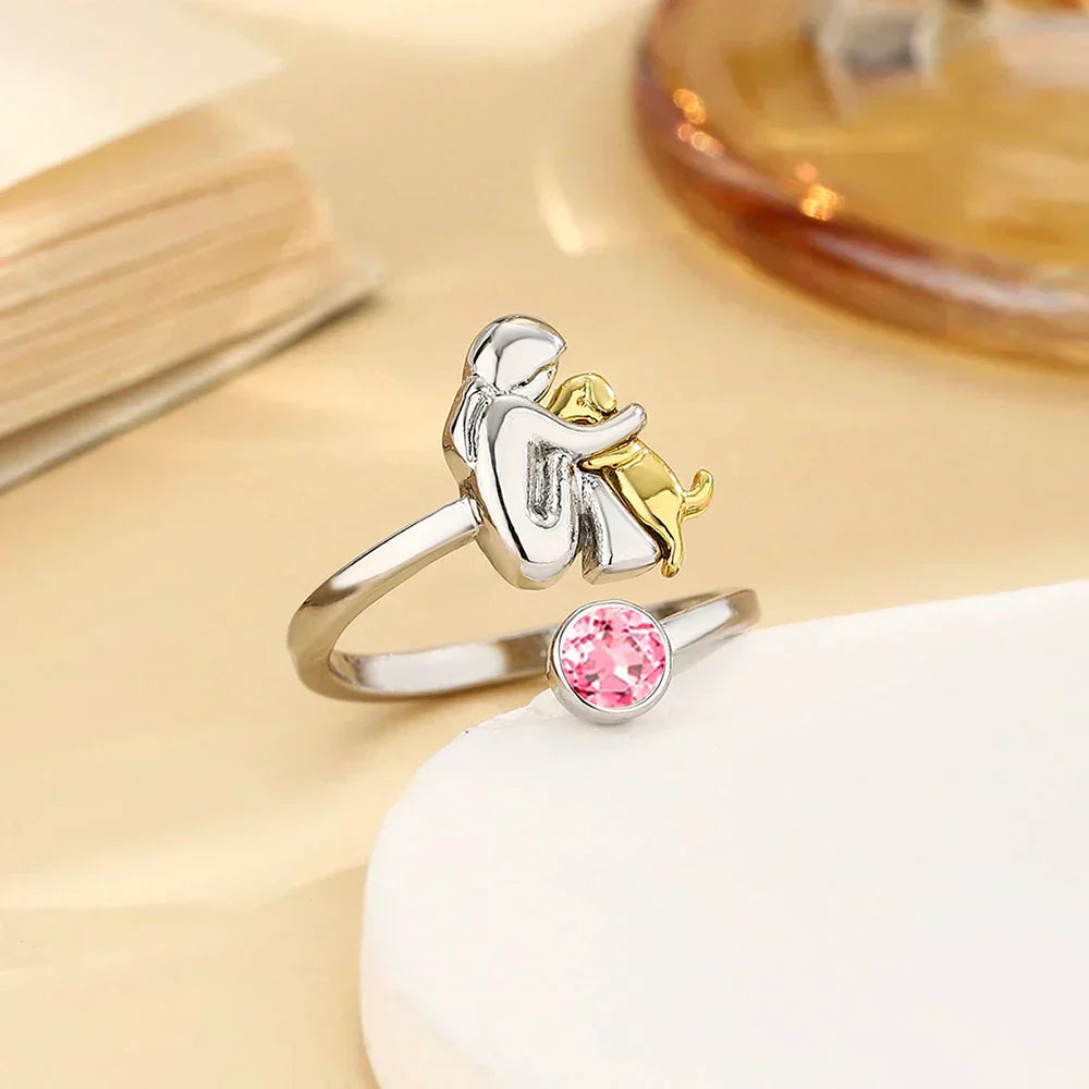 Rose - Ring with Dog Icon