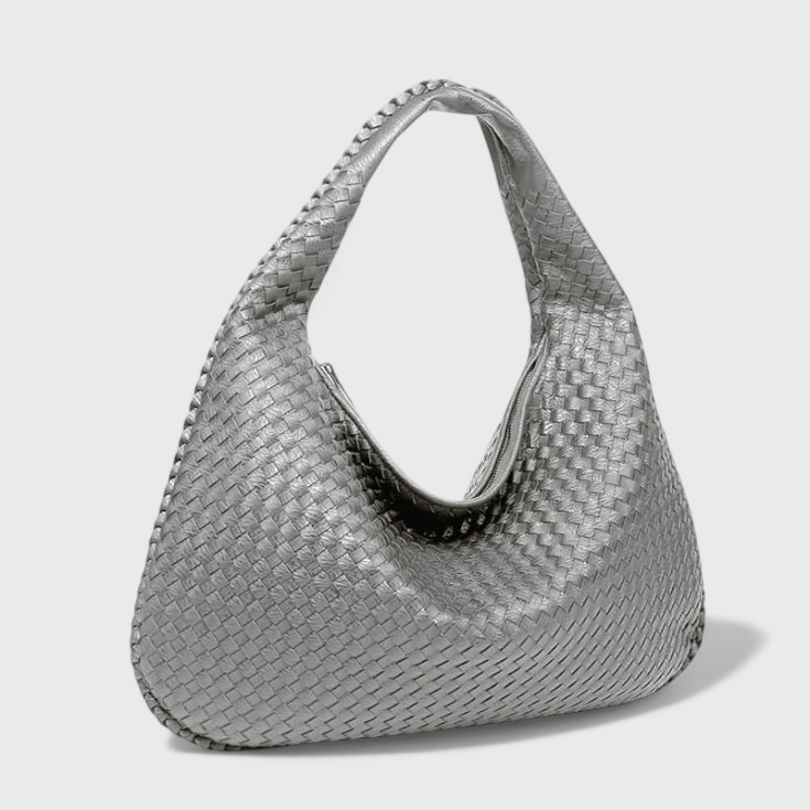 Velora – Woven Crescent Hobo Bag
