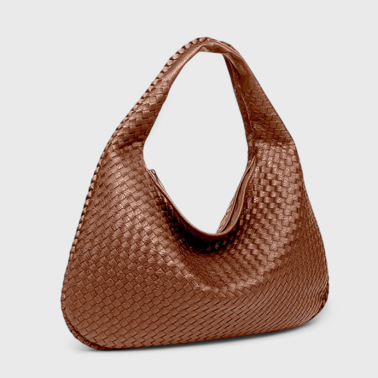 Velora – Woven Crescent Hobo Bag