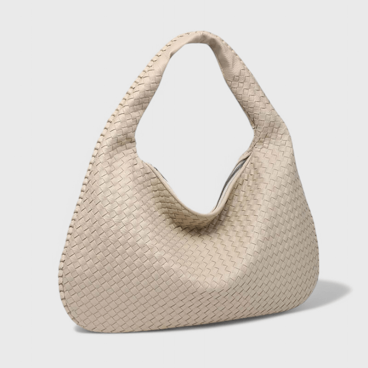 Velora – Woven Crescent Hobo Bag