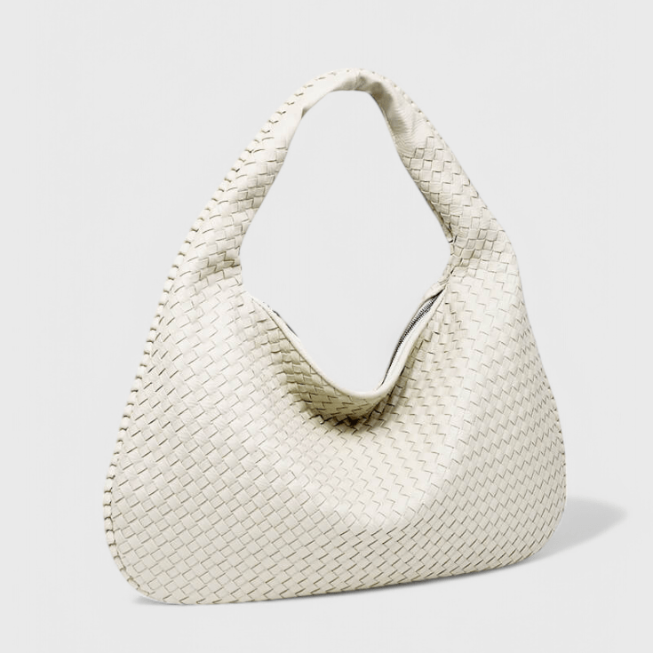 Velora – Woven Crescent Hobo Bag