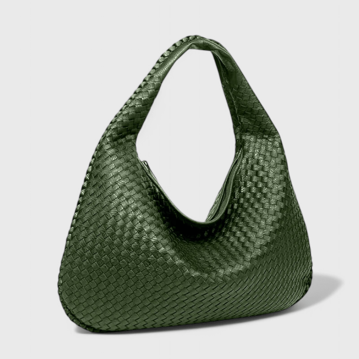Velora – Woven Crescent Hobo Bag