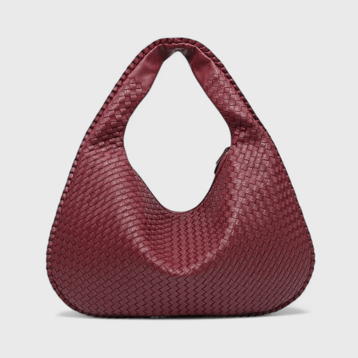 Velora – Woven Crescent Hobo Bag