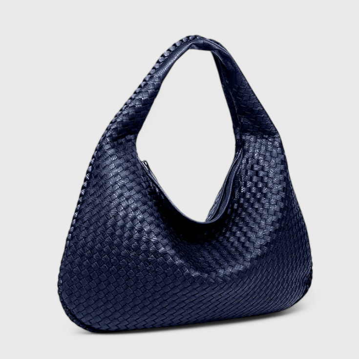 Velora – Woven Crescent Hobo Bag