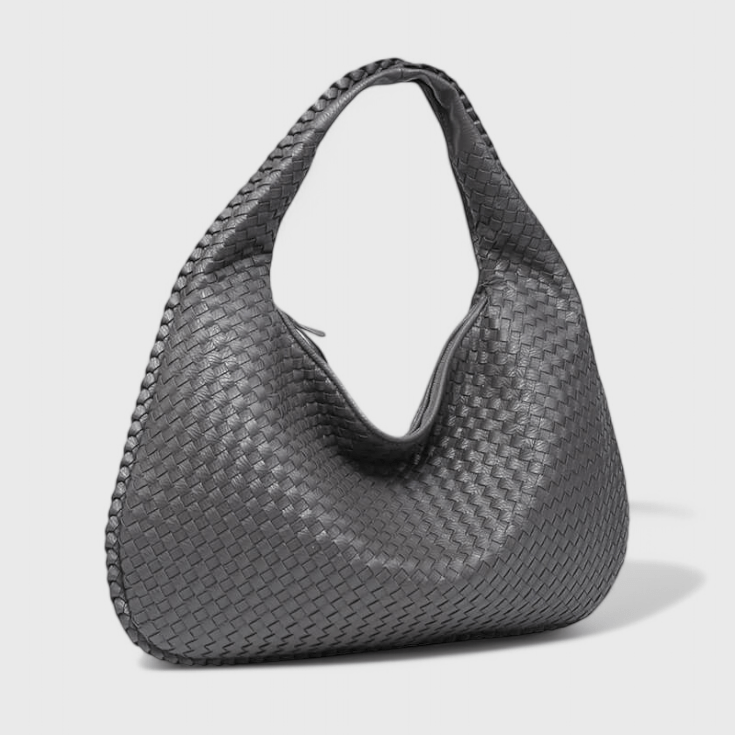 Velora – Woven Crescent Hobo Bag