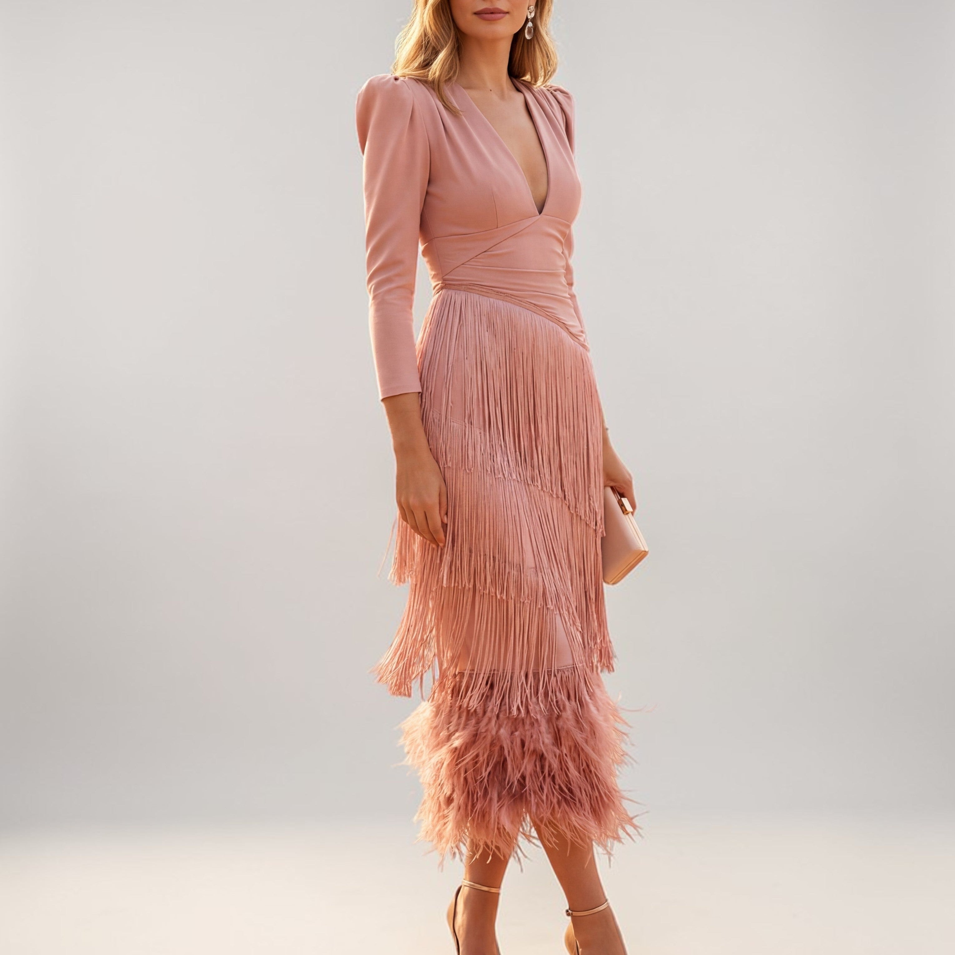 Simonetta – Women's Layered Fringe Dress