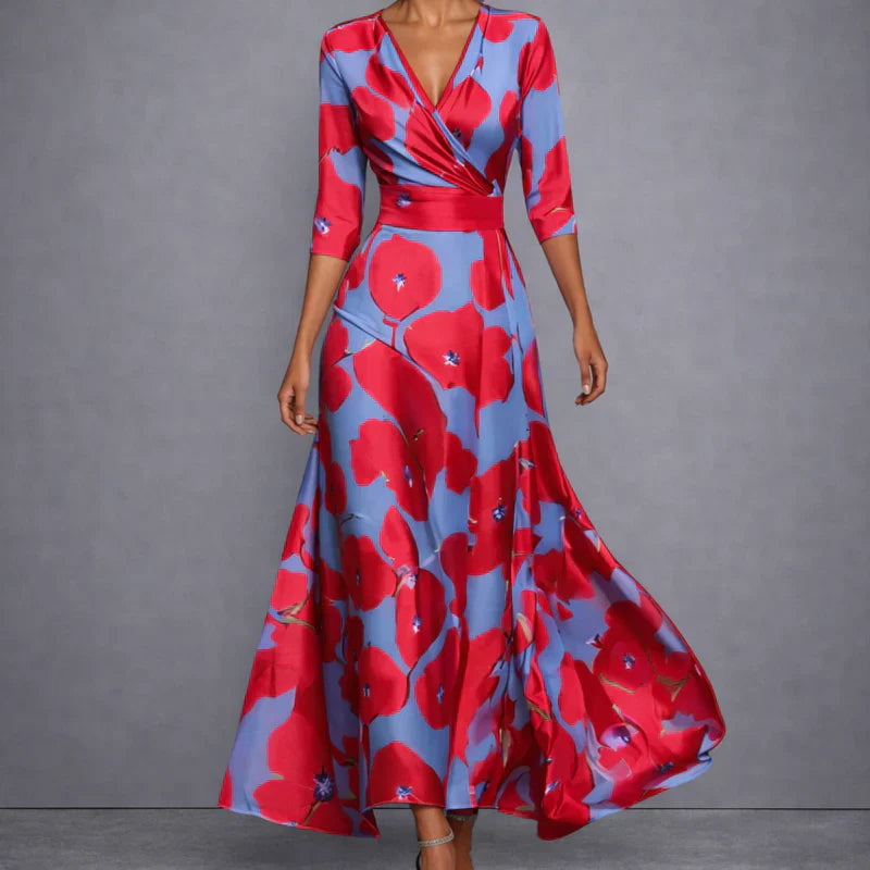 Calla - Sculpting Floral Maxi Dress for Elegant Confidence