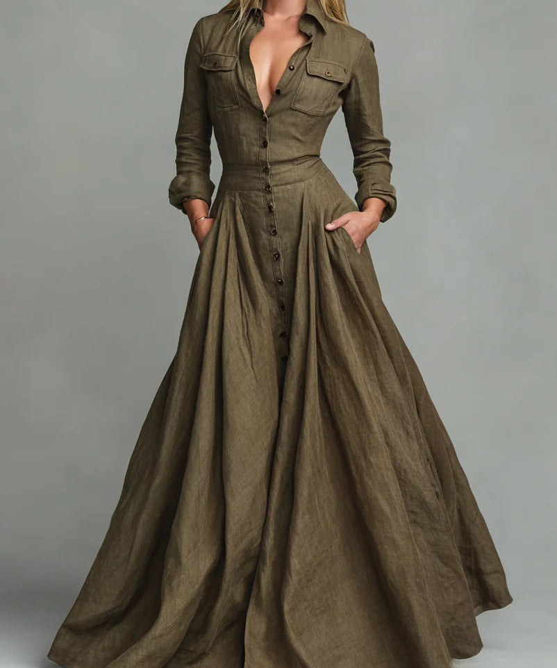 Valen – Structured Utility Maxi Dress