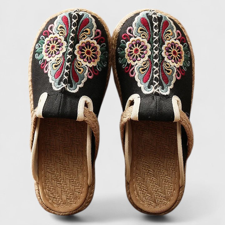 Marousse - Comfortable handcrafted floral mules