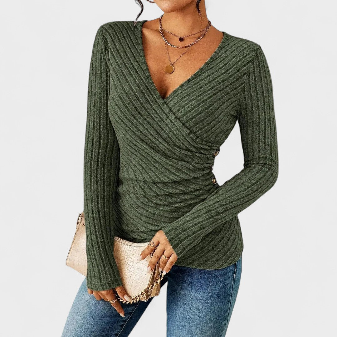 Liora - Wrap Knit Top