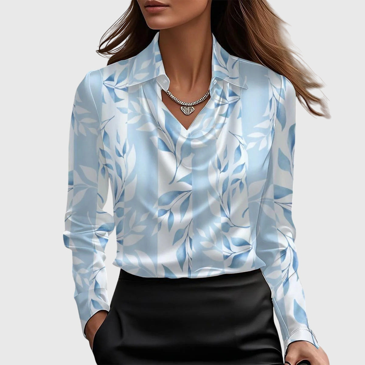 Céline - Satin Cowl Blouse
