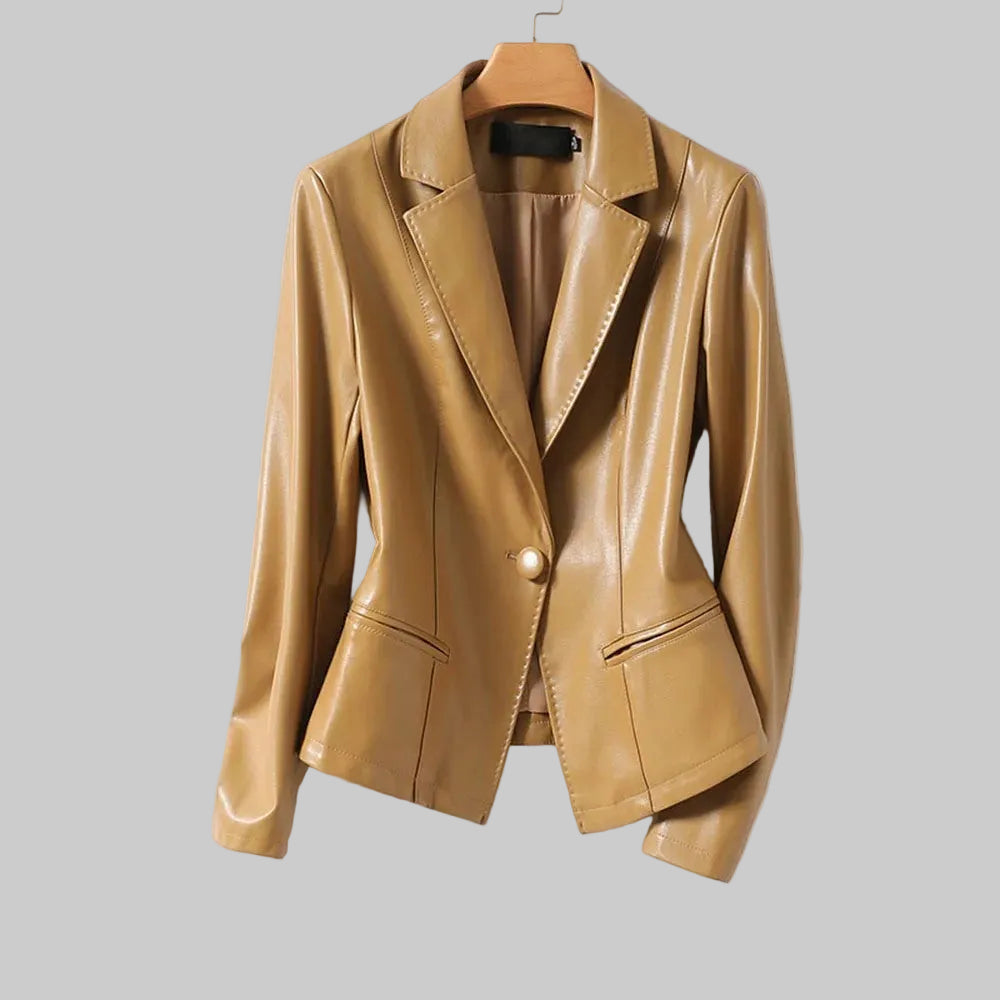 Avira - Leather Tailored Blazer