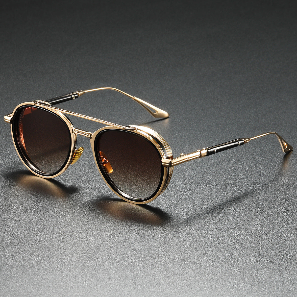 Astren - Double Bridge Round Sunglasses