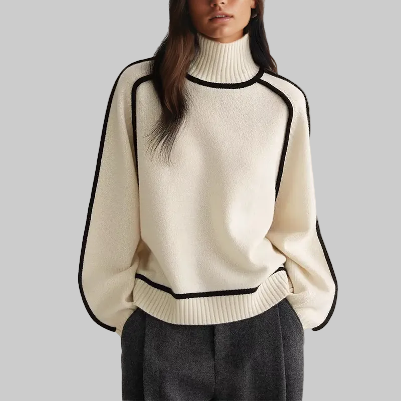 Solvane – Contrast Knit Sweater