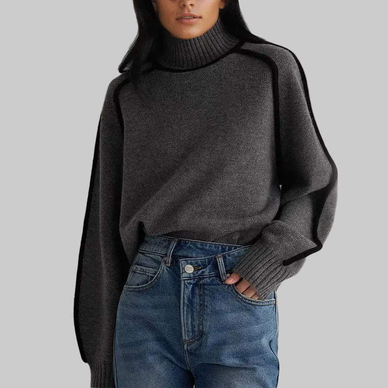 Solvane – Contrast Knit Sweater