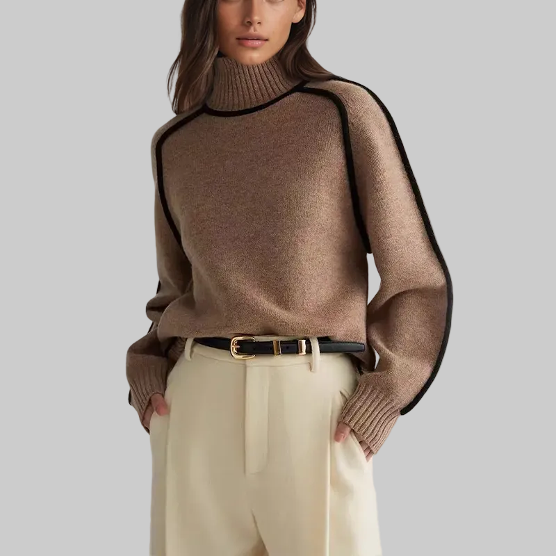 Solvane – Contrast Knit Sweater