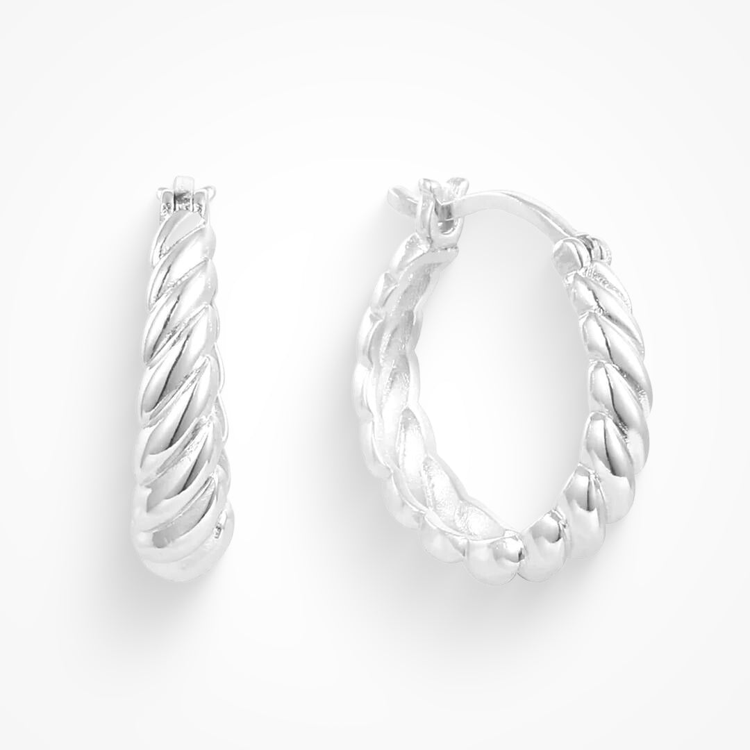 Soléa – Twisted Gold Hoop Earrings