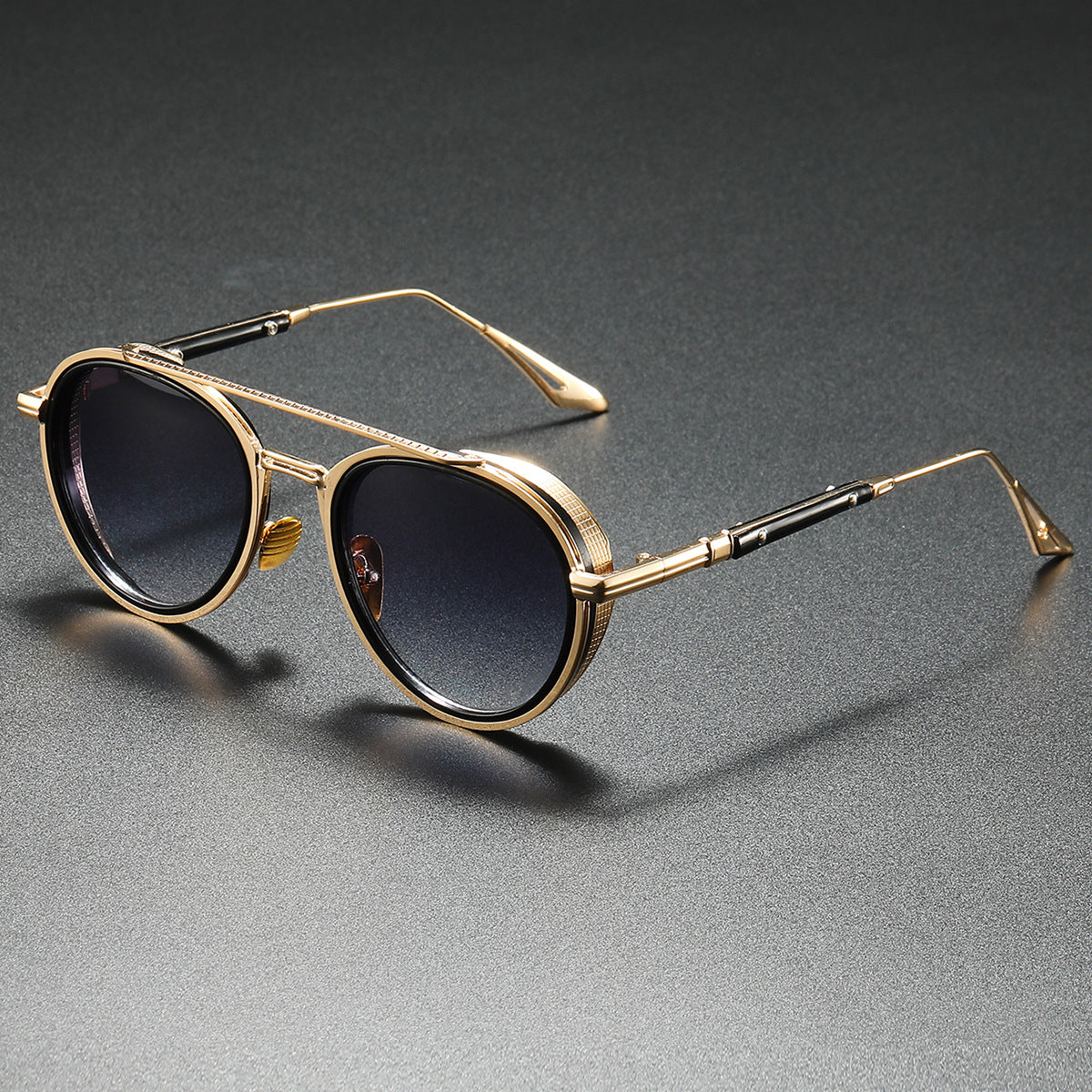 Astren - Double Bridge Round Sunglasses