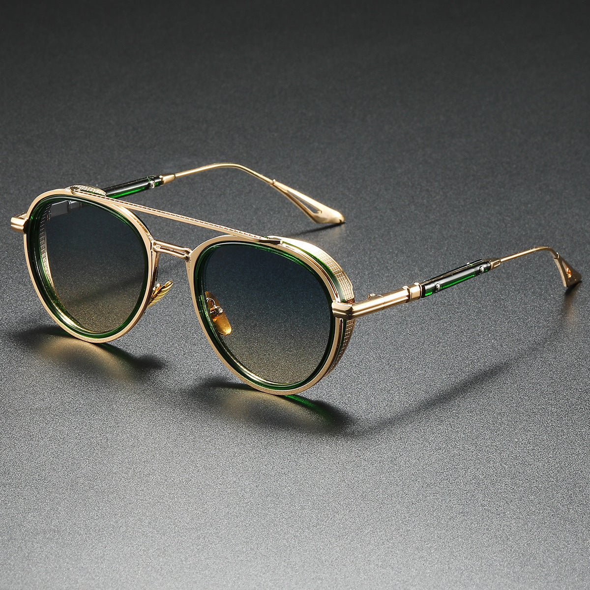 Astren - Double Bridge Round Sunglasses