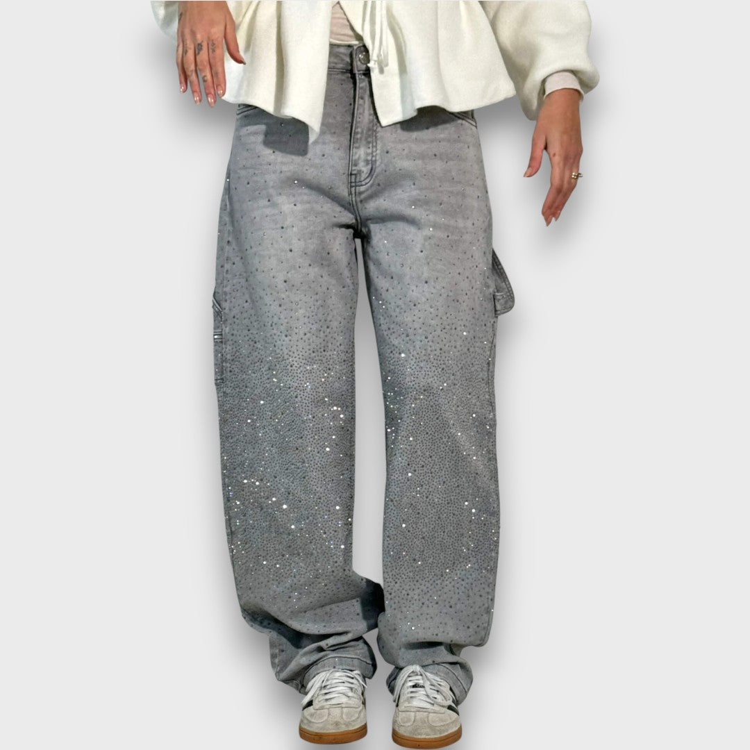 Nolene – Jeans with Sparkling Finish and Urban Character