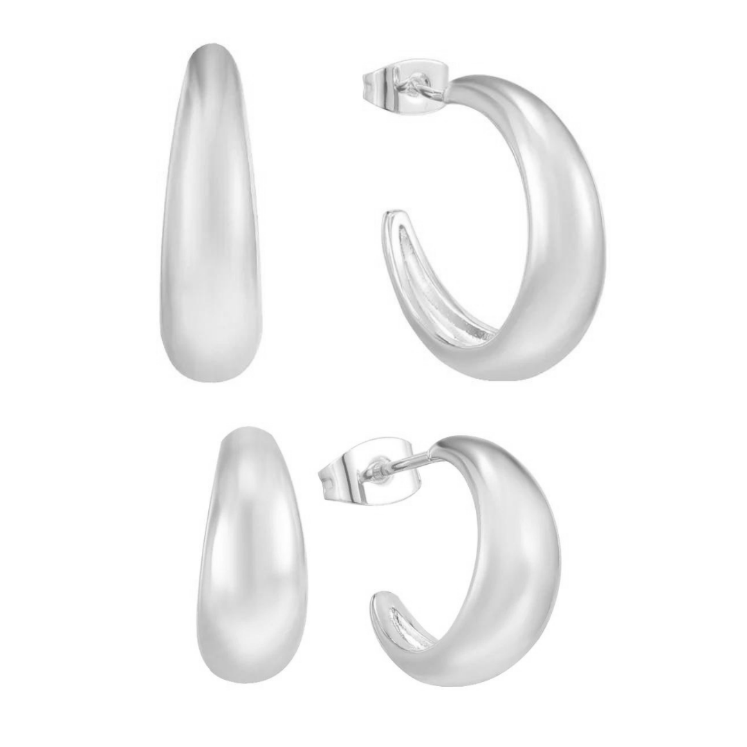 Aurielle – Sculpted Gold Hoop Earrings