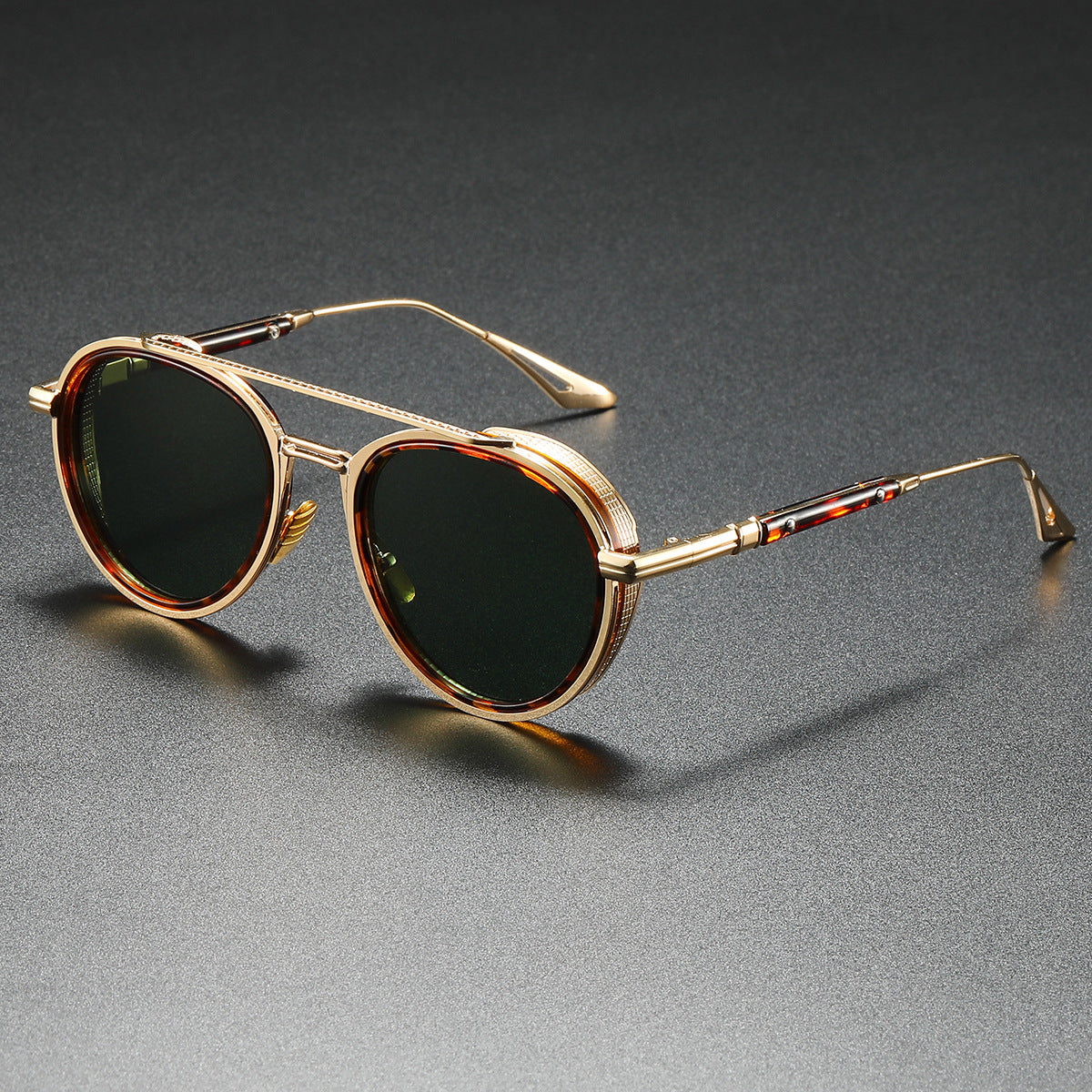 Astren - Double Bridge Round Sunglasses