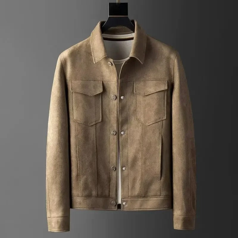 Kaelthor – Midnight Suede Trucker Jacket