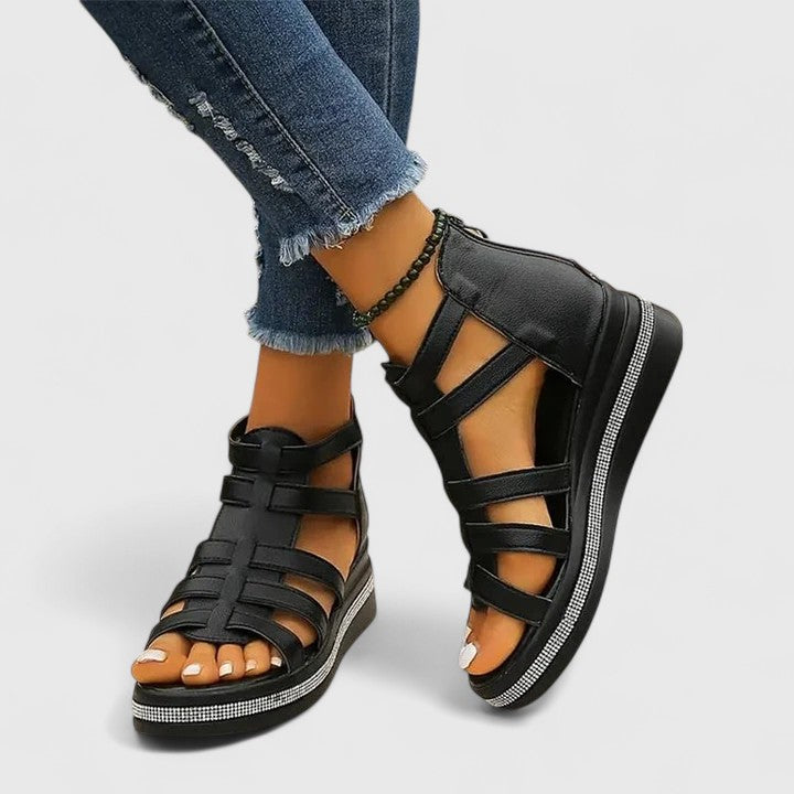 Kendall - Orthopedic sandals with rhinestones