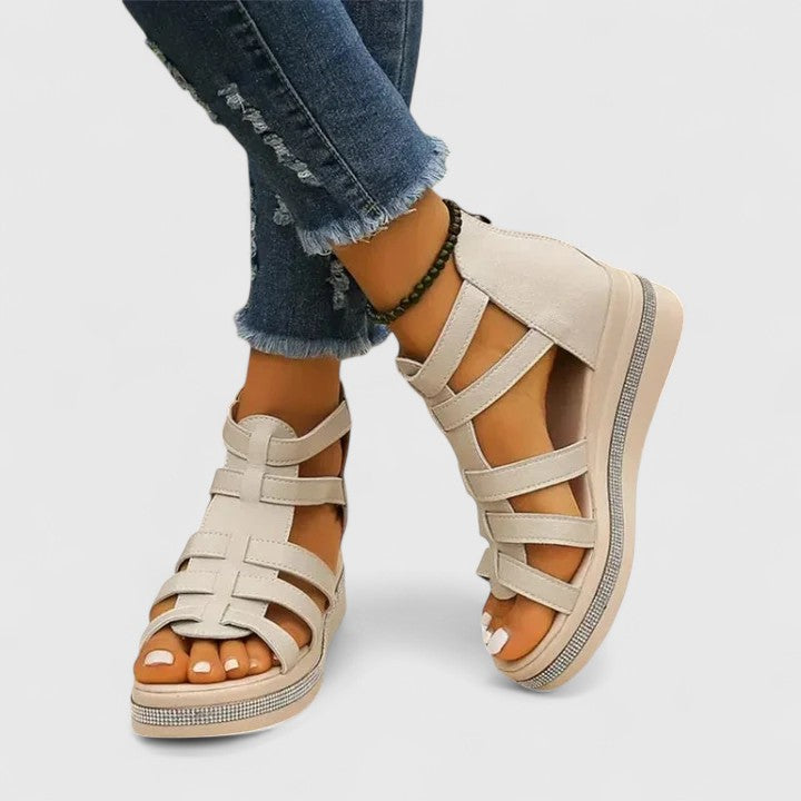 Kendall - Orthopedic sandals with rhinestones