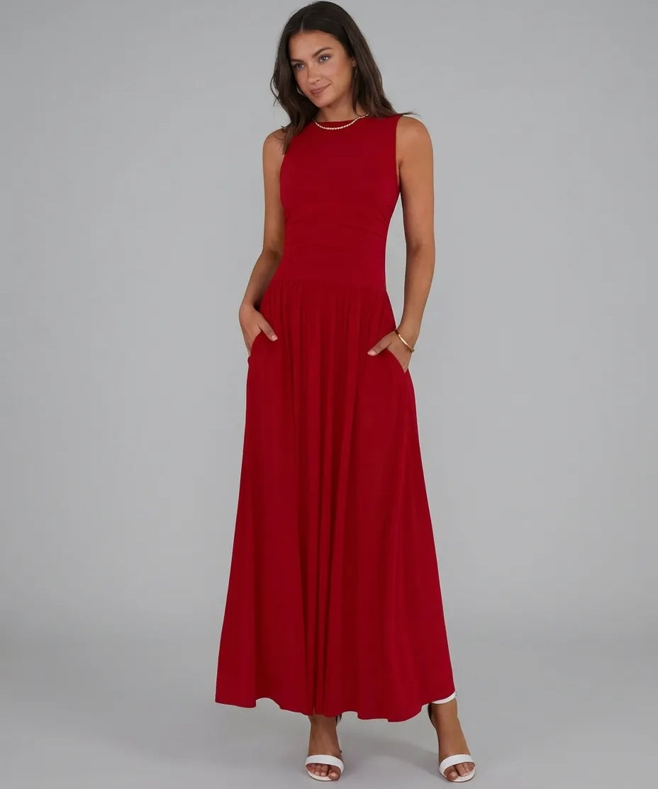 EMMIE™ - Elegantní maxi šaty bez rukávů z vysoce kvalitního materiálu 