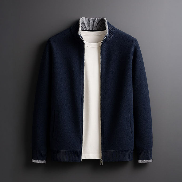 Kael – Minimal Zip Knit Jacket