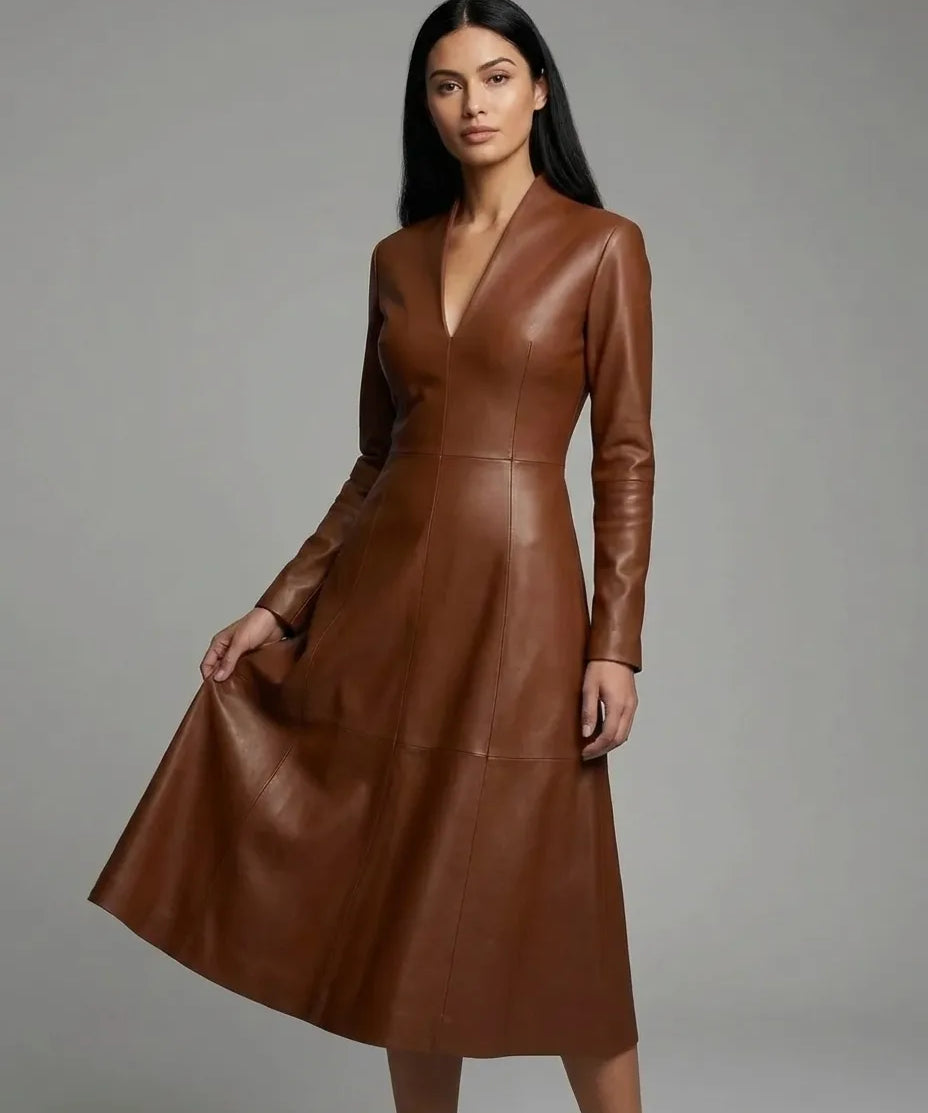 Noctra - Sculpt Leather Dress